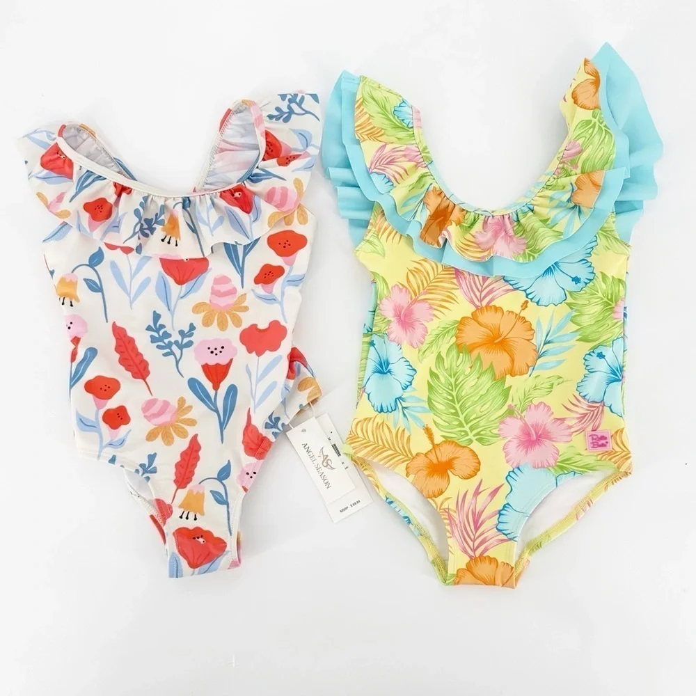 2 One Piece Ruffle Butts and Angel Season NEW